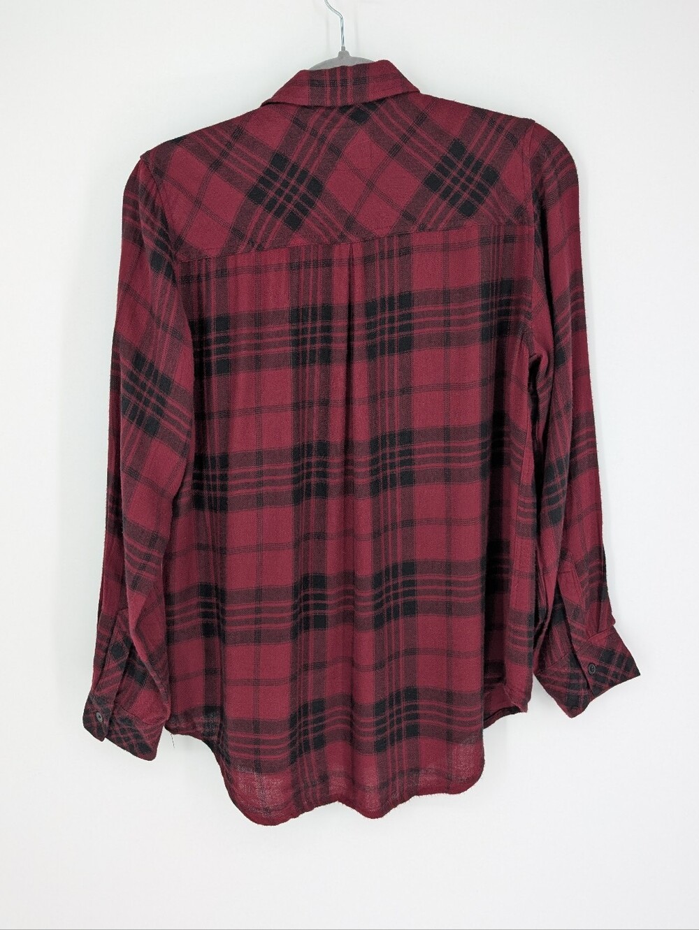Rails Hunter Shirt Plaid Burgundy Jet Button Front Long Sleeve Medium SOFT - Picture 3 of 5